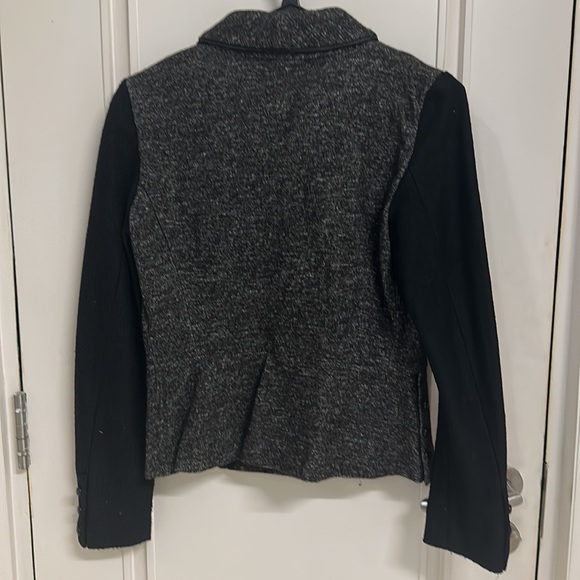 Zara Woolen & faux leather short, warm jacket with beautiful buttons! Size M! - Picture 6 of 9